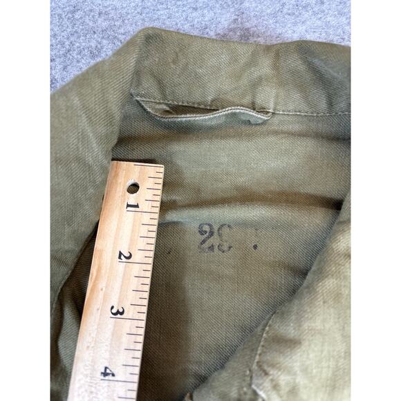VINTAGE 50s US Army Jaket Mens Large Green Military Field Coat Workwear Outdoor - Picture 4 of 4